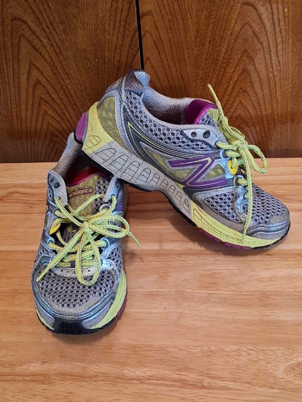 New Balance Women's Gray, Yellow & Purple Athletic Sneakers